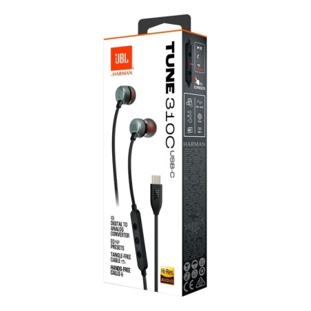 Auricular JBL TUNE 310C USB‑C Black